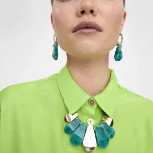 Lola Casademunt Bisuteria<Collar con colgante TURQUESA