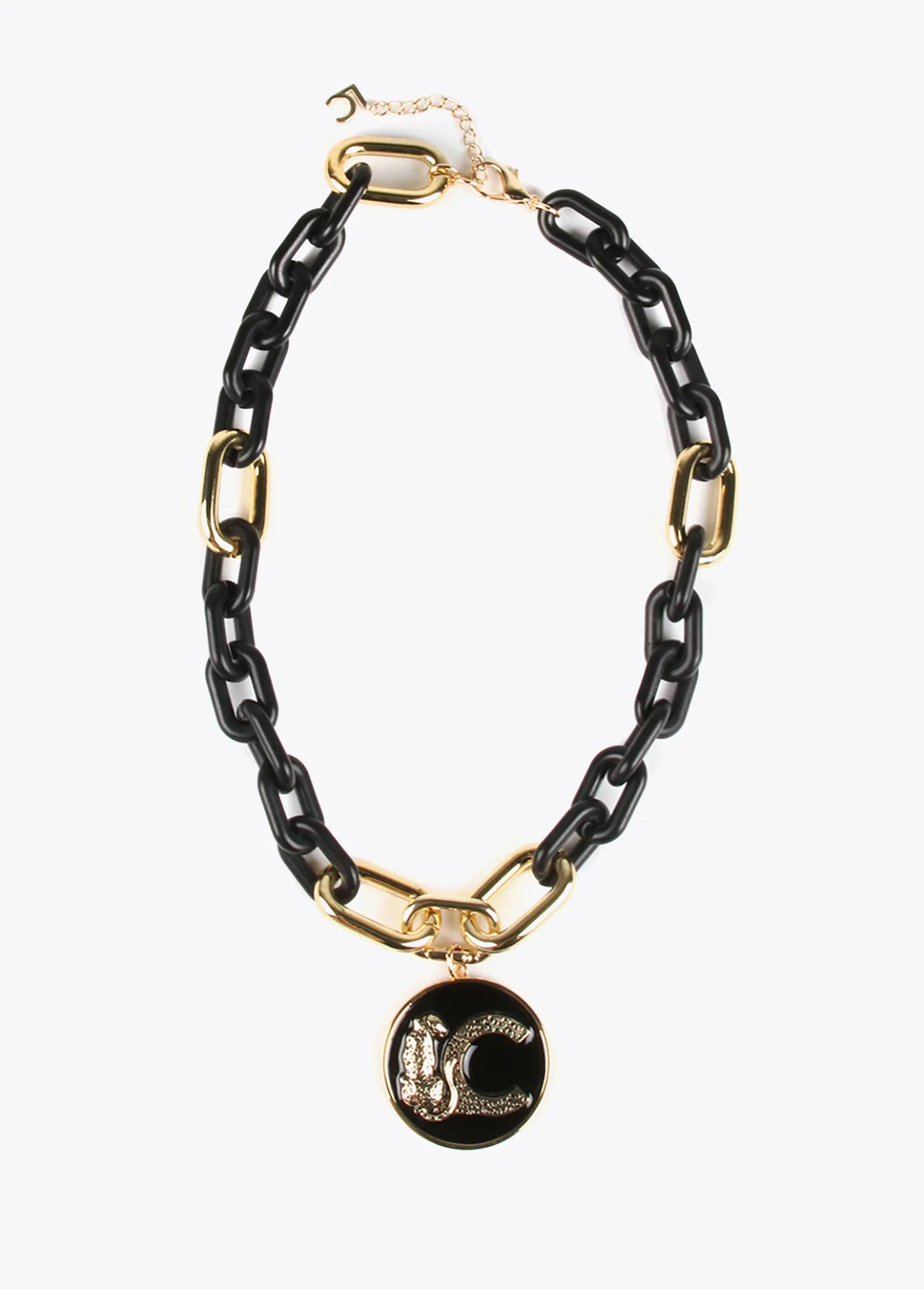 collar_con_medalln_0.webp Lola Casademunt Collares<Collar con medallón METAL-NEGRO