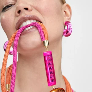 Lola Casademunt Bisuteria<Collar cordón y abalorios AZULELECTRICO
