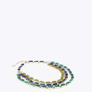 Lola Casademunt Bisuteria<Collar cristales multicolor AZUL-AMARILLO