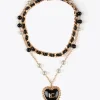 Lola Casademunt Collares<Collar doble METAL-NEGRO