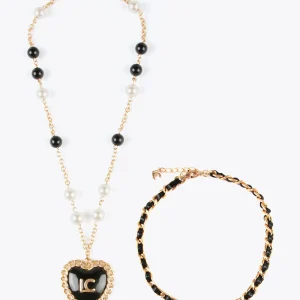Lola Casademunt Collares<Collar doble METAL-NEGRO