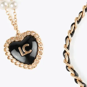 Lola Casademunt Collares<Collar doble METAL-NEGRO