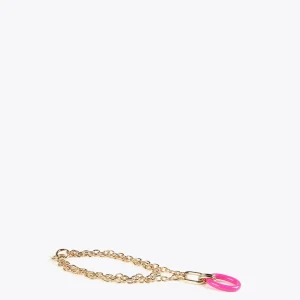 Lola Casademunt Bisuteria<Collar doble cadena y colgante FUCSIA