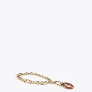 Lola Casademunt Bisuteria<Collar doble cadena y colgante FUCSIA