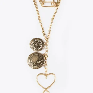Lola Casademunt Collares<Collar doble con colgantes DORADO