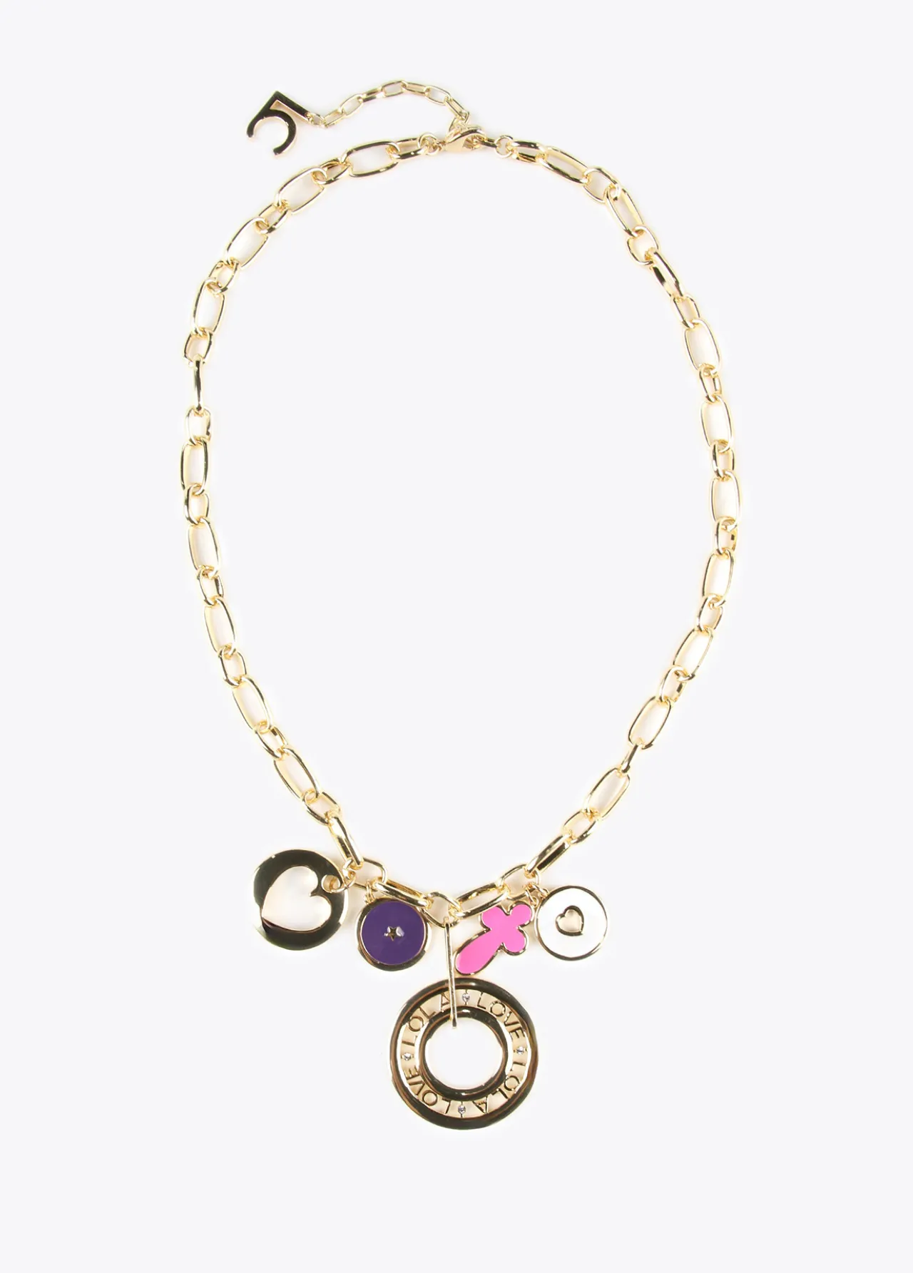 collar_dorado_con_charms_0.webp Lola Casademunt Collares<Collar con charms DORADO