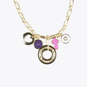 Lola Casademunt Collares<Collar con charms DORADO