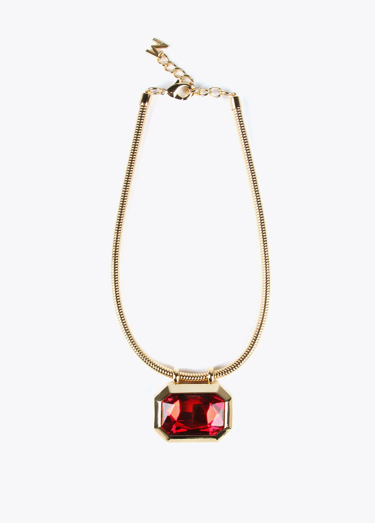 collar_dorado_con_colgante_1.webp Lola Casademunt Bisuteria<Collar dorado con colgante ROJO