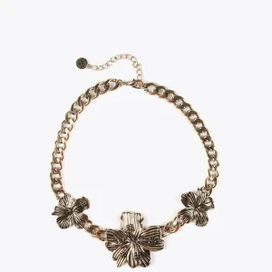 Lola Casademunt Bisuteria<Collar con flores DORADO