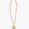 Lola Casademunt Collares<Collar largo con corazón DORADO