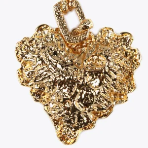 Lola Casademunt Collares<Collar largo con corazón DORADO