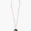 Lola Casademunt Collares<Collar eslabones y colgante METAL-NEGRO