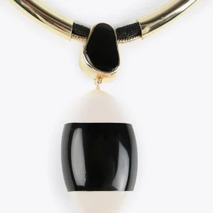 Lola Casademunt Bisuteria<Collar gargantilla blanco y negro BLANCO-NEGRO