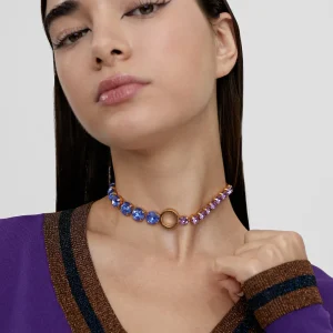 Lola Casademunt Bisuteria<Collar gargantilla de cristales NEGRO
