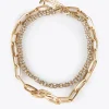 Lola Casademunt Collares<Collar gargantilla doble DORADO