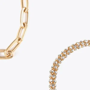 Lola Casademunt Collares<Collar gargantilla doble DORADO