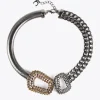 Lola Casademunt Collares<Collar gargantilla doble pieza METAL-NEGRO