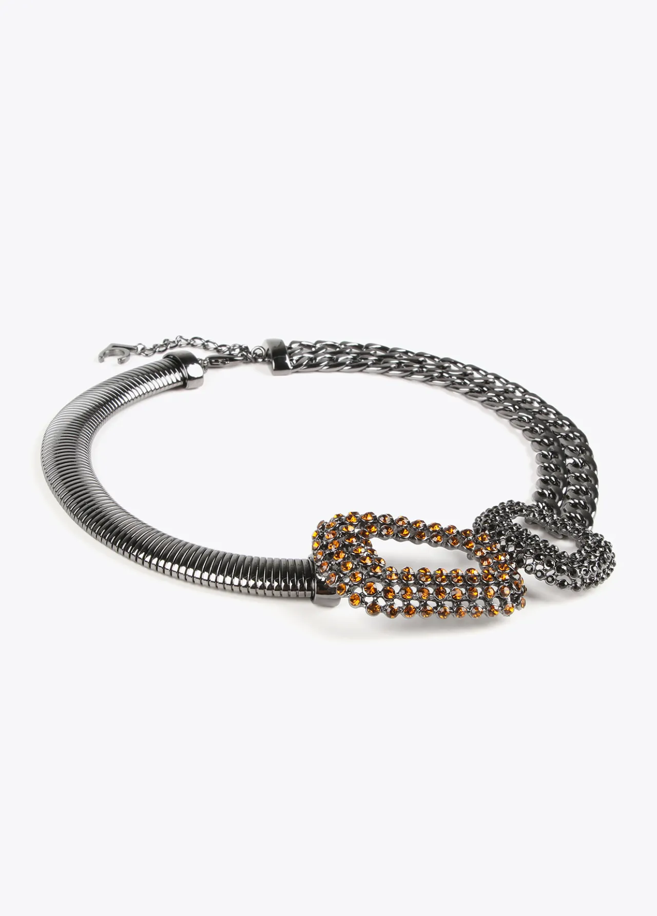 collar_gargantilla_doble_pieza_2.webp Lola Casademunt Collares<Collar gargantilla doble pieza METAL-NEGRO