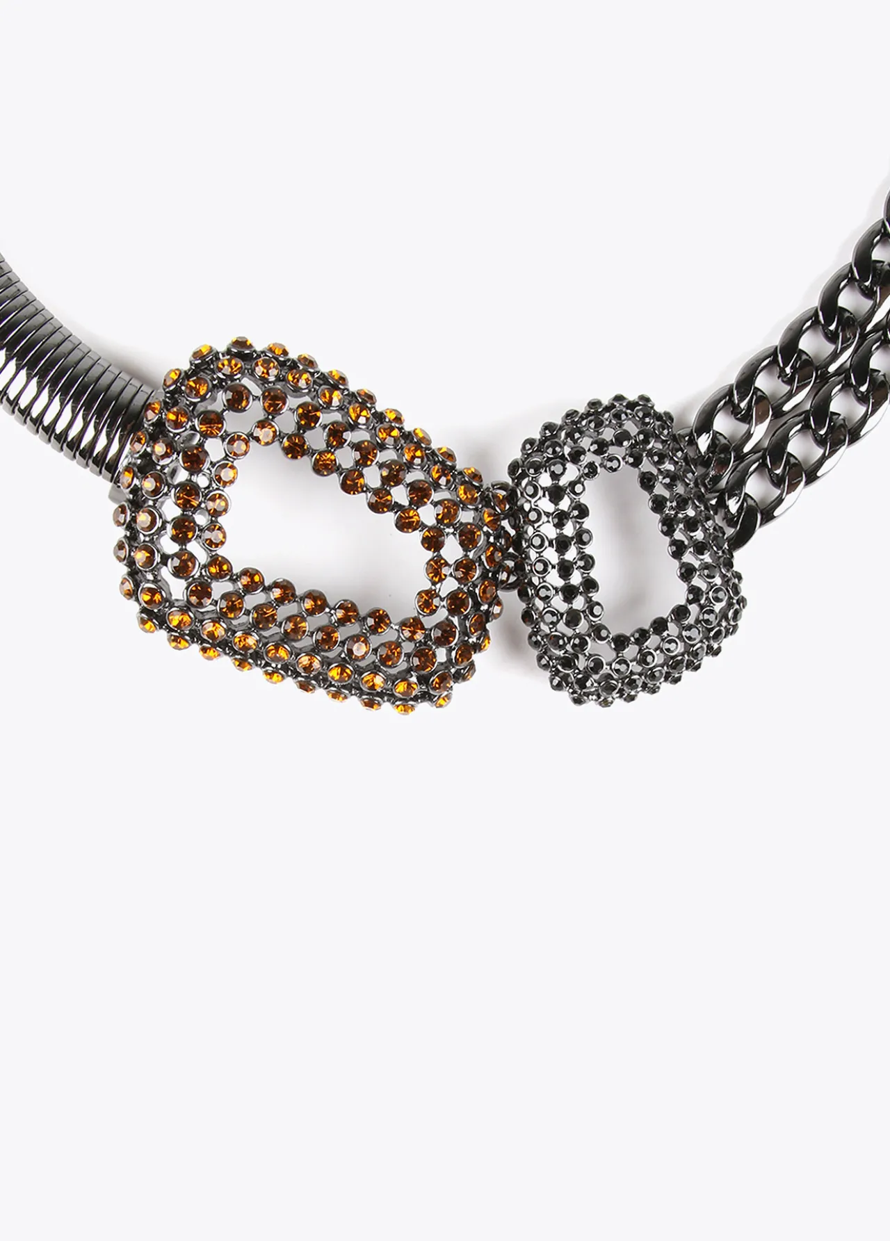 collar_gargantilla_doble_pieza_4.webp Lola Casademunt Collares<Collar gargantilla doble pieza METAL-NEGRO