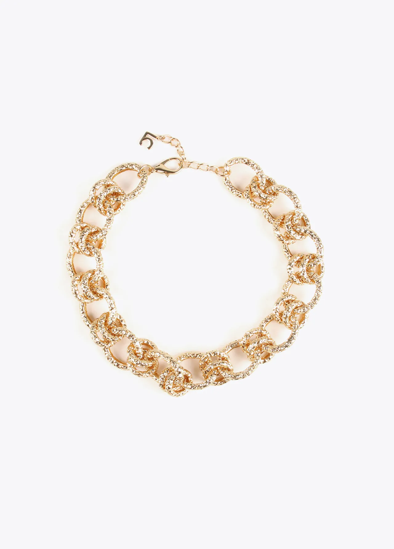 collar_gargantilla_dorada_con_textura_0.webp Lola Casademunt Collares<Collar gargantilla dorada con textura DORADO