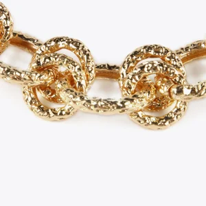 Lola Casademunt Collares<Collar gargantilla dorada con textura DORADO