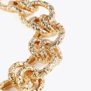 Lola Casademunt Collares<Collar gargantilla dorada con textura DORADO