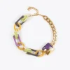 Lola Casademunt Collares<Collar gargantilla dorado con colores combinados METAL-MULTICOLOR