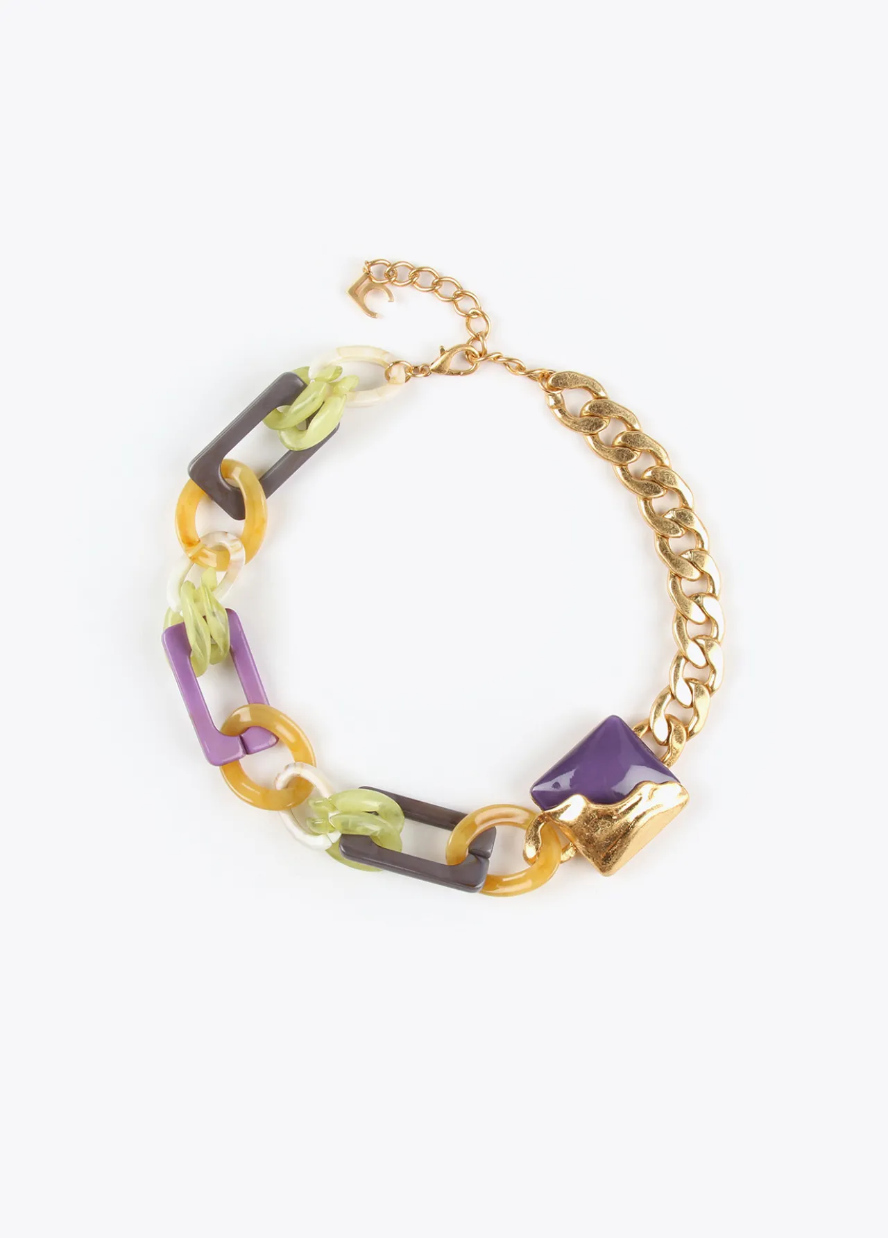 collar_gargantilla_dorado_con_colores_combinados_0.webp Lola Casademunt Collares<Collar gargantilla dorado con colores combinados METAL-MULTICOLOR