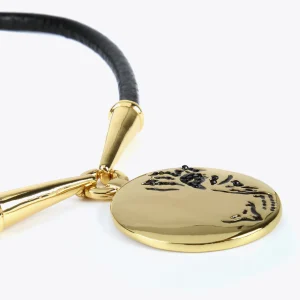 Lola Casademunt Collares<Collar gargantilla medalla METAL-NEGRO