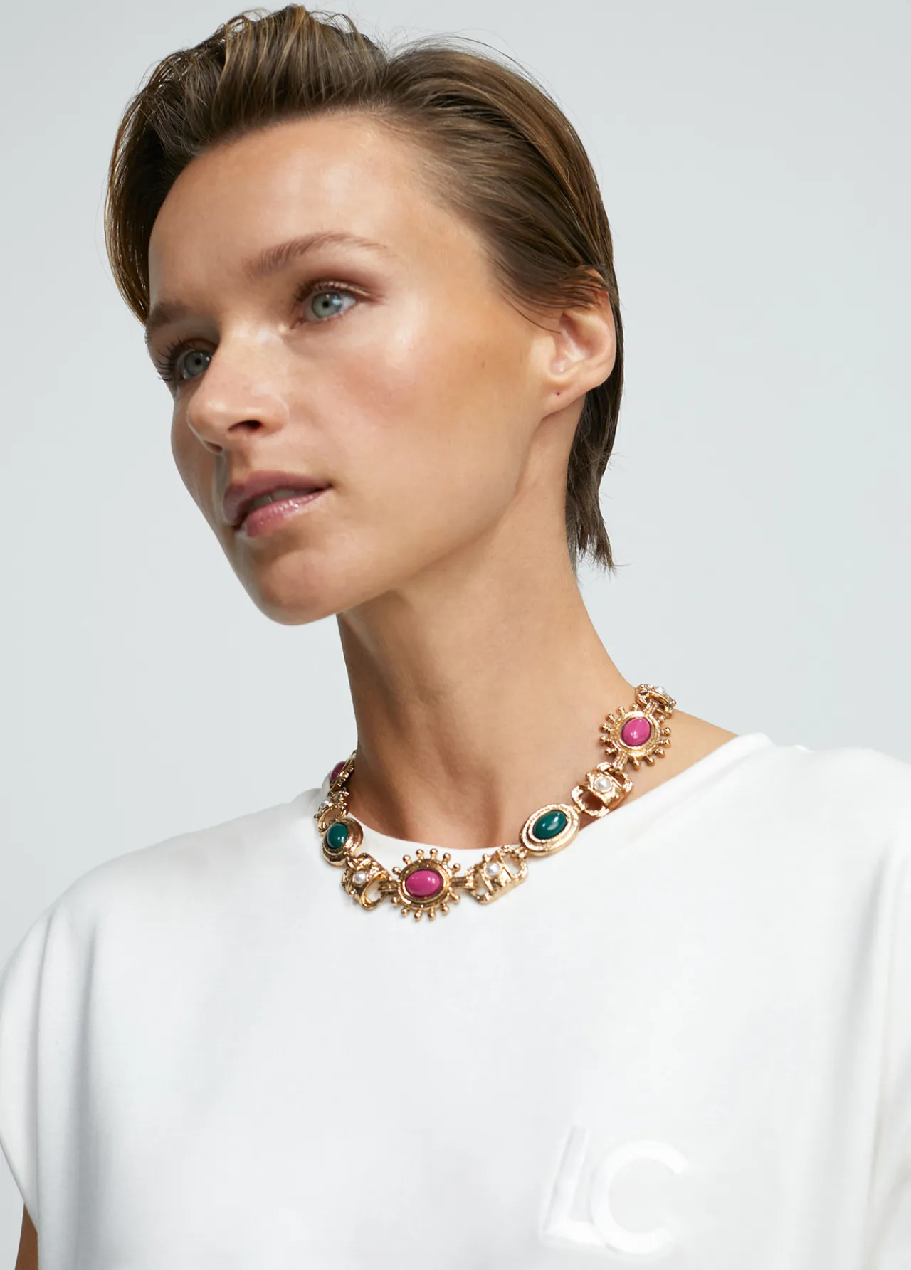 collar_gargantilla_piedras_5.webp Lola Casademunt Collares<Collar gargantilla piedras METAL-MULTICOLOR
