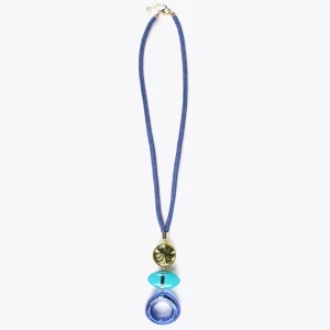 Lola Casademunt Bisuteria<Collar maxi piezas de colores AZULELECTRICO