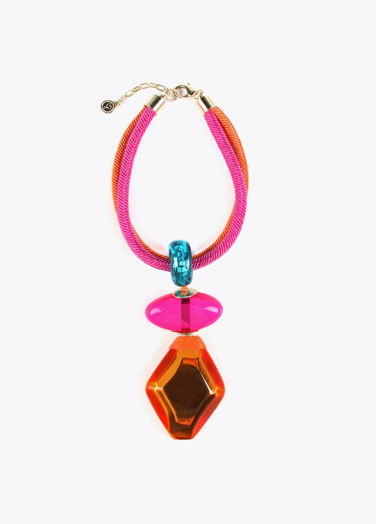 collar_maxi_piezas_de_colores_0.webp Lola Casademunt Bisuteria<Collar maxi piezas de colores NARANJA