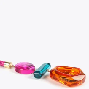 Lola Casademunt Bisuteria<Collar maxi piezas de colores FUCSIA