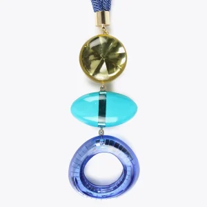 Lola Casademunt Bisuteria<Collar maxi piezas de colores AZULELECTRICO