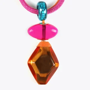 Lola Casademunt Bisuteria<Collar maxi piezas de colores NARANJA