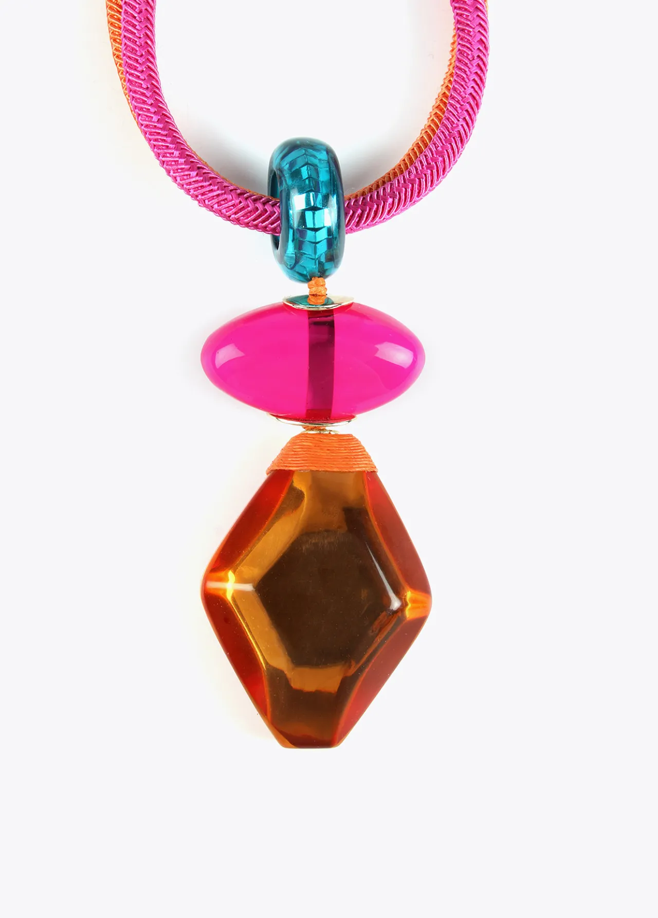 collar_maxi_piezas_de_colores_2.webp Lola Casademunt Bisuteria<Collar maxi piezas de colores NARANJA