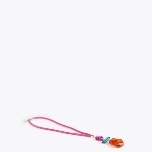 Lola Casademunt Bisuteria<Collar maxi piezas de colores FUCSIA