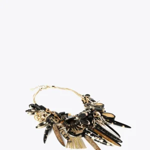 Lola Casademunt Bisuteria<Collar multi abalorios estilo africano NEGRO