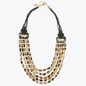 Lola Casademunt Bisuteria<Collar multi cadena animal print DORADO
