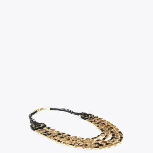 Lola Casademunt Bisuteria<Collar multi cadena animal print DORADO