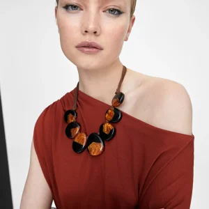 Lola Casademunt Bisuteria<Collar piezas etnicas MARRON