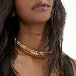 Lola Casademunt Bisuteria<Collar tipo gargantilla elástica DORADO