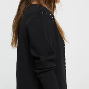Lola Casademunt Punto<Cárdigan de punto tachas NEGRO