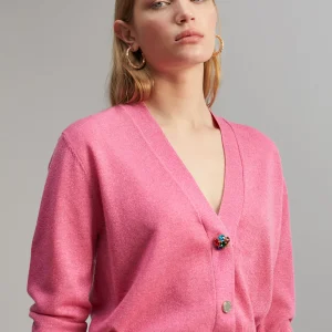Lola Casademunt Punto<Cárdigan detalle botones ROSA