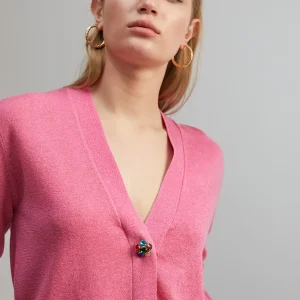 Lola Casademunt Punto<Cárdigan detalle botones ROSA
