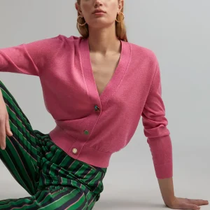 Lola Casademunt Punto<Cárdigan detalle botones ROSA