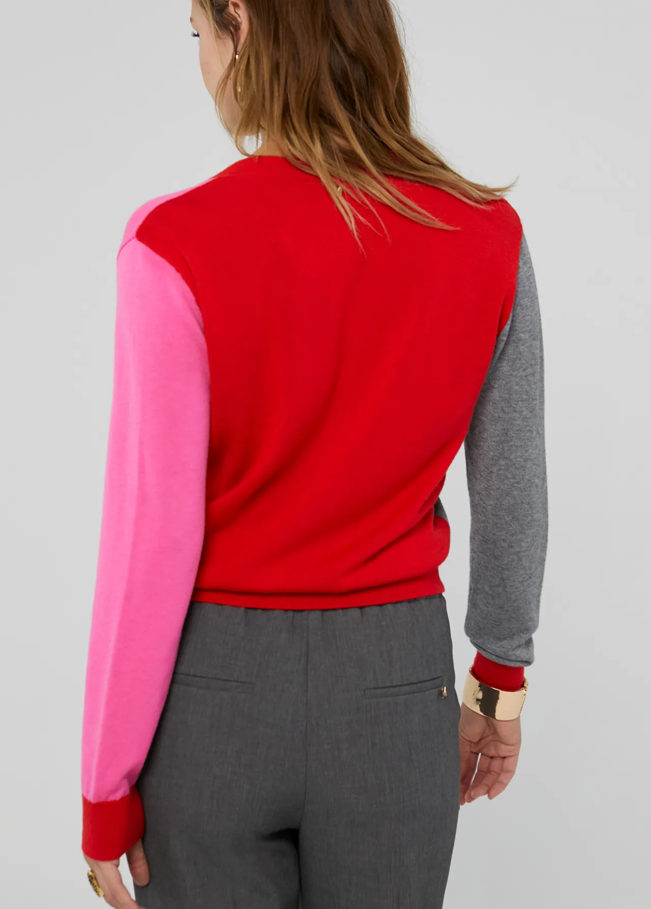 crdigan_tricolor_3.webp Lola Casademunt Punto<Cárdigan tricolor GRIS-ROSA