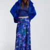 Lola Casademunt Animal Print | Vestidos Y Faldas<Falda animal print AZUL-NEGRO