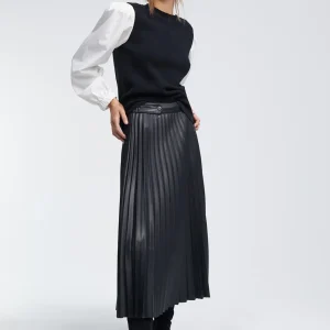 Lola Casademunt Vestidos Y Faldas<Falda efecto piel NEGRO